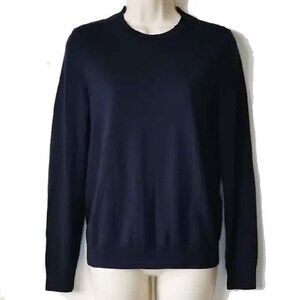 *Flaw* Arket Extra Fine Organic Merino Crew Neck Sweater XS Navy